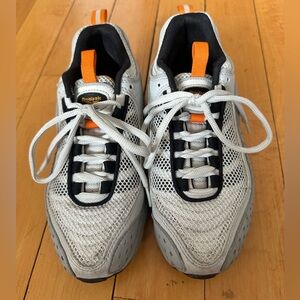 Reebok White and Orange Athletic Shoes